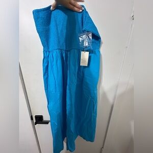 Target “A New Day” blue strapless dress size Large